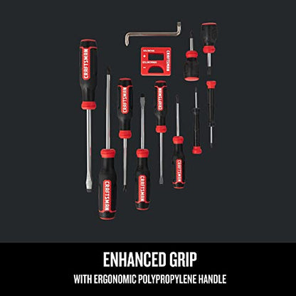 CRAFTSMAN Screwdriver Set, Bi-material, 12 Piece (CMHT65071N) - style: Old Version