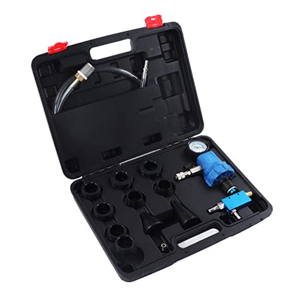 Coolant Vacuum Refill Tool Kit 14 Pieces Universal Engine Cooling System Vacuum Pressure Testing Kit with 8 Adapters for Cars SUVs Light Trucks