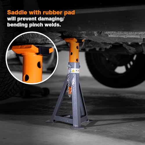3.3-Ton Jack Stands (x2), Suited for Most Cars, SUVs and Pickup Trucks, Sold in Pair. - size: 3.3-Ton Jack Stands