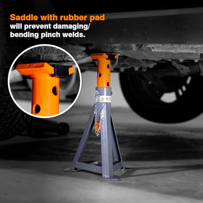 3.3-Ton Jack Stands (x2), Suited for Most Cars, SUVs and Pickup Trucks, Sold in Pair. - size: 3.3-Ton Jack Stands