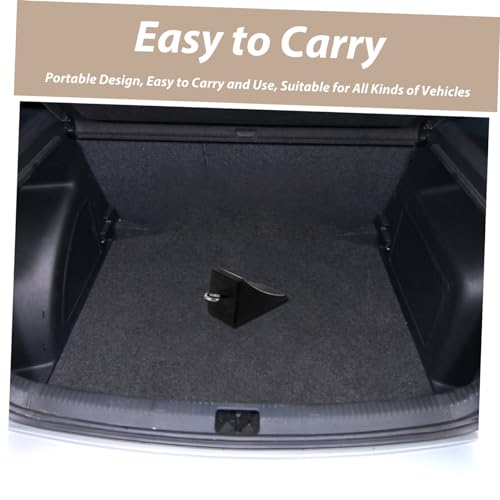 ABOOFAN Heavy Duty Rubber Wheel Chock Set Portable Non-Slip Tire Stopper for Cars RVs and Trailers Sturdy Adjustable Ramp Wedge for Travel and Camping