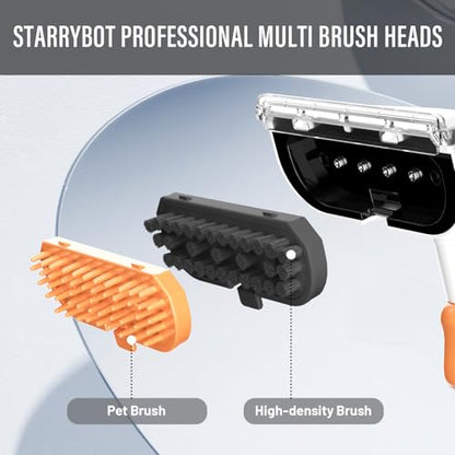 Starrybot Portable Carpet & Upholestery Cleaner Machine for Pets, Spot, Stain,Couch Cleaner Machine with 18Kpa Powerful Suction,Car/Auto Detailer(white) - color: White