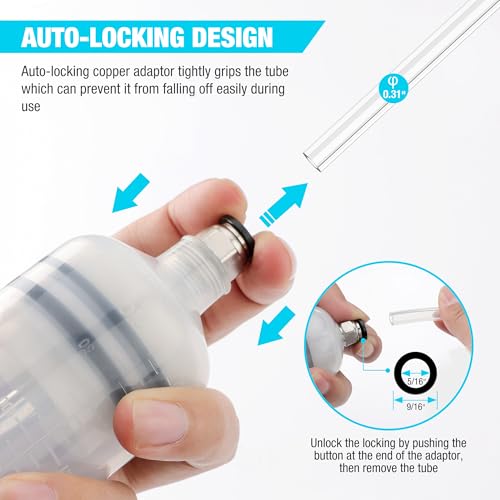 DURATECH 500CC Fluid Extractor, Oil Extractor with Long Hose and Extension Tubes, Brake Fluid Extractor, Fluid Pump Automotive, Suction Pump for Lawn Mowers Cars Ships Golf Carts - size: 500CC