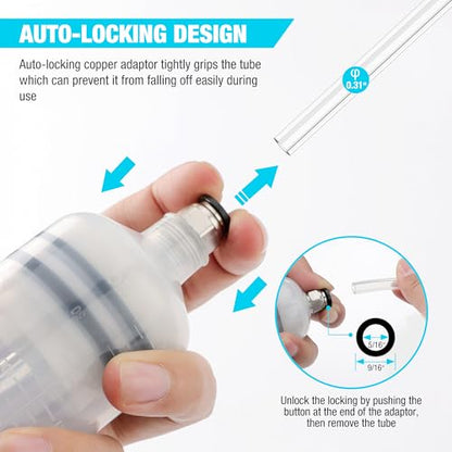 DURATECH 500CC Fluid Extractor, Oil Extractor with Long Hose and Extension Tubes, Brake Fluid Extractor, Fluid Pump Automotive, Suction Pump for Lawn Mowers Cars Ships Golf Carts - size: 500CC