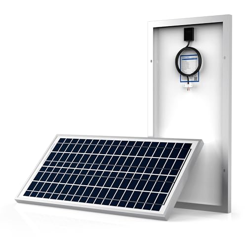 ACOPOWER 35W Small Poly Solar Panel, 35 Watt 12 Volt Solar Panel Single High Efficiency Polycrystalline PV Module for Battery Maintain, LED Light, Monitoring System, Fence, Off-Grid Applications - size: 35W