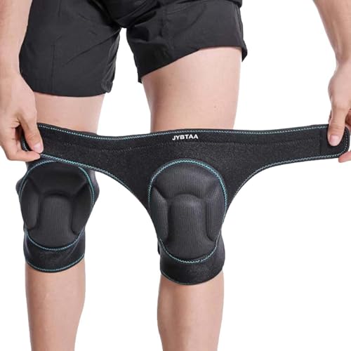 Men/Women Adult Crawling Knee Pads For Cleaning, Work, Kneeling on Floors,With Soft EVA Foam Kneepads Perfect for Working For Gardening and Housework,Painter,Housekeeping,Weeding/Planting,Photographe.Black M (1 Pair) - color: Black Background Blue Edge, s