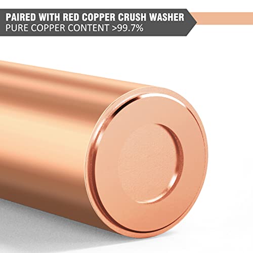 Oil Drain Plug M12 x 1.25, Magnetic Oil Pan Drain Plug T6 Aviation Aluminum with Red Copper Crush Washer Gaskets Compatible with Toyota, Lexus, Nissan, Infiniti - size: M12 x 1.25