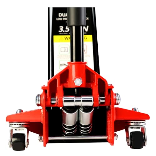 3.5 Ton Low Profile Floor Jack, Hydraulic Racing Floor Jack with Dual Pistons Quick Lift Pump for Sport Utility Vehicle, Lifting Range 4"-21" (3.5 Ton Lifting 4"-21") - size: 3.5 Ton Lifting 4"-21"