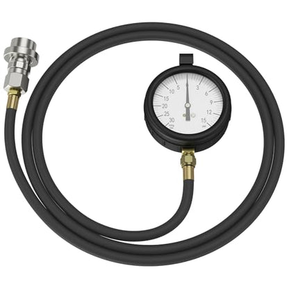 Moker TU-32-6 6.6L GM Duramax Diesel Fuel Pressure & Vacuum Test Kit – 3.5” Gauge with 6ft Hose & Quick Coupler – Accurate Fuel System Diagnostics for Duramax Engines