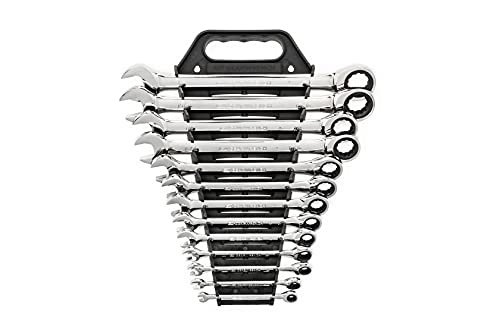 GEARWRENCH 13 Piece 12 Point Ratcheting Combination Wrench Set SAE | 9312 - size: One Size, style: 13 Piece SAE