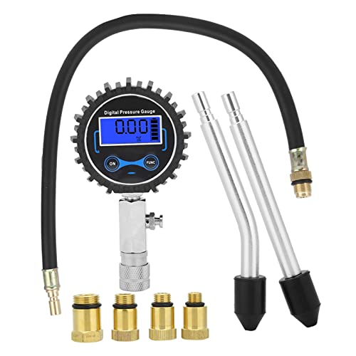 Aramox Cylinder Pressure Gauge, Digital Engine Compression Tester Kit, Accurate Readings Up to 300 PSI for Cars and Motorcycles