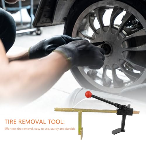 Tire Changing Tool, Manual Portable Metal Car Motorcycle Tire Changer, Easy Use Car Spreader Tool, Multi-Purpose Metal Tire Bead Breaker Tool with Clear Gears for Sedan, Caravan, Minivan