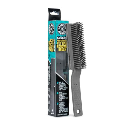 Chemical Guys, Multi-Surface Pet Hair Removal Brush for Upholstery & Carpet | Rubber bristles pull pet hair, lint and debris off seats, carpet and upholstery in cars and at home