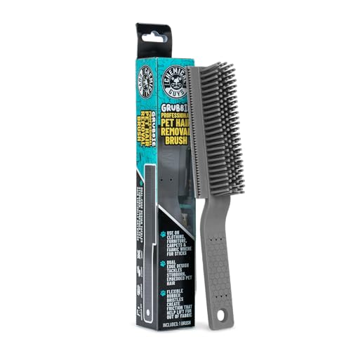 Chemical Guys, Multi-Surface Pet Hair Removal Brush for Upholstery & Carpet | Rubber bristles pull pet hair, lint and debris off seats, carpet and upholstery in cars and at home