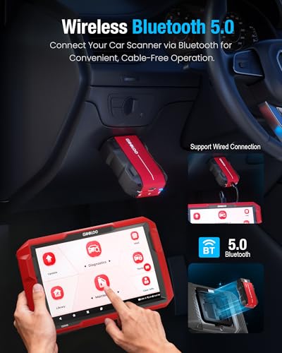 GOOLOO DS900 OBD2 Scanner Diagnostic Tool, Full System Bidirectional Scan Tool, 8" Bluetooth Car Scanner with Active Test, Check Engine Code Reader Diagnostic Scanner for All Vehicles, FCA 11 OS