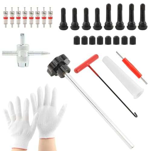 Quick Change Tire Valve Tool Kit, Tire Valve Stem Core Quickly Replacement Tool Kit, for Cars, ATVs, Trucks, Motorcycles with TR413/TR414(Multicolor,Size:Multisize)