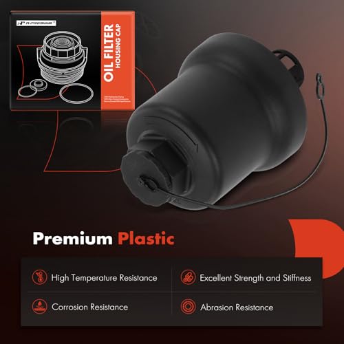 A-Premium Oil Filter Housing Cap Assembly | Compatible with Volkswagen Jetta 2006-2008, Passat, Golf, Golf R, Eos, GTI & Audi A4, A3, TT, A4/A3/TT Quattro, 2.0L