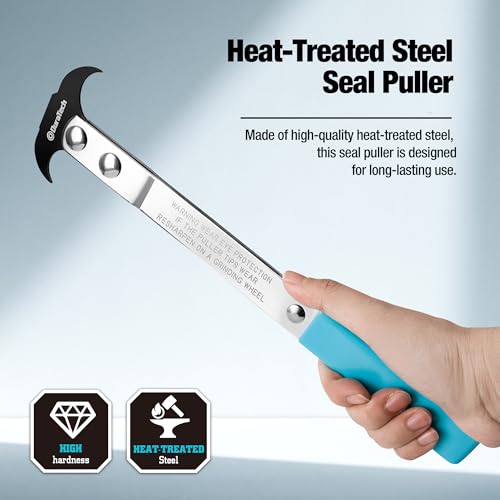 DURATECH Seal Puller with Dual-Size Hook for Seal Removal | Seal Removel Tool with Heat-Treated Steel, Blackened Head & Chrome-Plated Shaft, Comfortable Grip, Automotive & Machinery Use