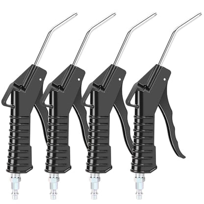 4PCS Air Blow Gun with 1/4 Air Fittings Plug for Compressor