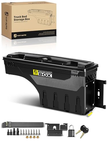 YHTAUTO Passenger Side Truck Bed Storage Tool box Compatible with 2015-2023 Chevrolet Colorado & GMC Canyon, 2019-2021 Fits 74" Bed, Lockable Swing Waterproof Wheel Well Toolbox - size: Passenger Side, style: 2015-2021
