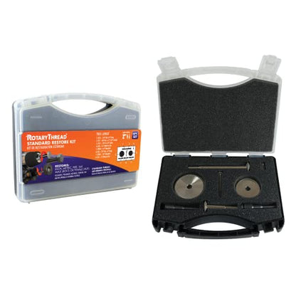 Repair Kits - Faster & Easier to Chase, Restore & Clean Internal or External Threads, All in One Universal Thread Files Set, Inch, Metric, Grooves, Glands, Acme, Buttress Thread - size: Standard Kit (8pc)