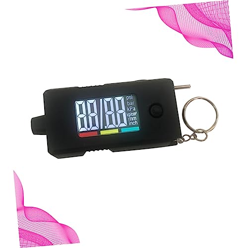 2 in 1 Digital Tire Pressure Gauge with Tread Depth Ruler for Cars and Trucks Portable Tire Air Gauge with Key Ring and Ergonomic Non-Slip Design for Quick Accurate Readings