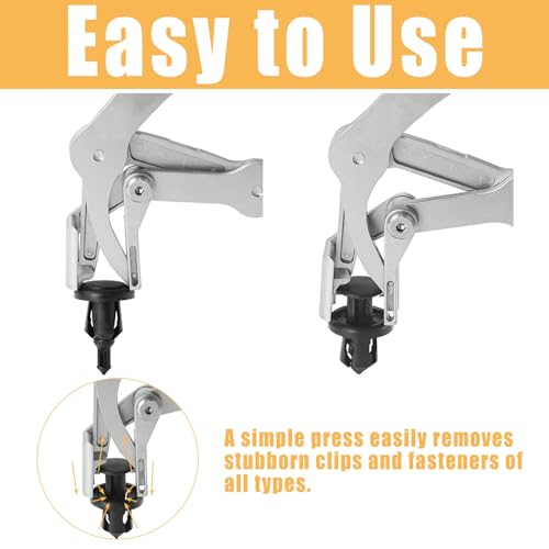Car Clip Pliers & Trim Removal Tool Professional Disassembly Tool | Heavy Duty Spring-Loaded Panel Clip Removal Pliers for Auto Fasteners Trims Buckles Rivets Without Damage