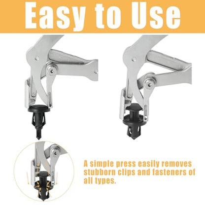 Car Clip Pliers & Trim Removal Tool Professional Disassembly Tool | Heavy Duty Spring-Loaded Panel Clip Removal Pliers for Auto Fasteners Trims Buckles Rivets Without Damage