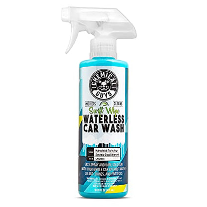 Chemical Guys, Swift Wipe Waterless Car Wash Spray, High Lubrication, 16 oz | Spray and wipe to clean and shine paint, glass and wheels with no water, a slick gloss for quick washes anywhere - size: 16 Fl Oz (Pack of 1)