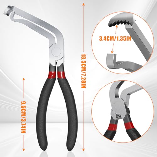 Electrical Disconnect Pliers for Cars - Automotive Electrical Connector Disconnect Pliers Long Spark Plug Disassembly Pliers Electrical Plug Fuel Line Disconnect Tools Pliers 60 Degree - color: 1*Black 60°