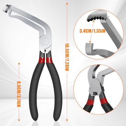 Electrical Disconnect Pliers for Cars - Automotive Electrical Connector Disconnect Pliers Long Spark Plug Disassembly Pliers Electrical Plug Fuel Line Disconnect Tools Pliers 60 Degree - color: 1*Black 60°