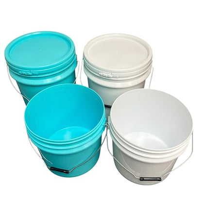 Heavy Duty Detailing Bucket (4 Gal) and Bucket Lid (for Car Wash, Boat, Truck, RV, Fishing & More) (Aqua Blue) - color: Aqua Blue
