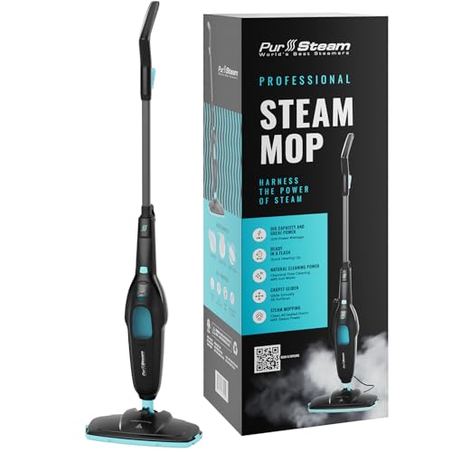 PurSteam Multi-Surface Steam Mop Floor Cleaner for Hardwood, Tile & Carpet | Multi-Surface Floor Cleaner for Hardwood, Tile, Laminate & Carpet | Fast Heating, Lightweight & Chemical-Free Cleaning - size: Steam Mop - Multi-Surface