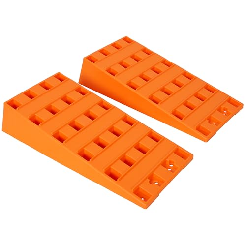 5T Caravan Levelling Ramps, Heavy Duty RV Leveling Ramps Set with 2 Wheel Chocks, Camper Trailer Levelers for Motorhome, Travel Trailer, Camper, with Portable Carry Bag
