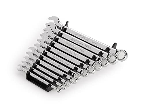 TEKTON Combination Wrench Set, 11-Piece | WCB91103 - size: 11-pc. (1/4-3/4 in.), style: Rack