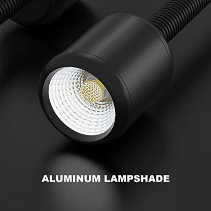 LED Machine Light with Strong Magnetic Base and Flexible Gooseneck for Lathe and Drill Press, 1200 Lumens, 12W 120V
