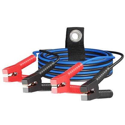 HiFind 8 Gauge Jumper Cables 10 FT for Car Battery, 8 AWG Heavy Duty Long Automotive Booster Wire, 600 Amp Emergency Starting Cable for Cars SUV Truck Vans RV With Alligator Clamps, Carrying Strap - size: 10FT, style: 8 Gauge