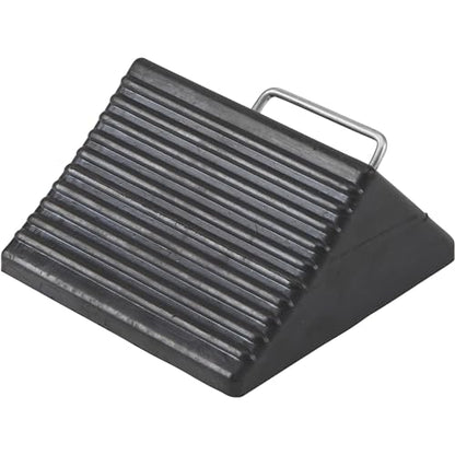 Ironton Nylon Reinforced Rubber Wheel Chock with Handle | Controlled load positioning, Shop and warehouse handling, Durable material movement, Easy setup, Operator-friendly design