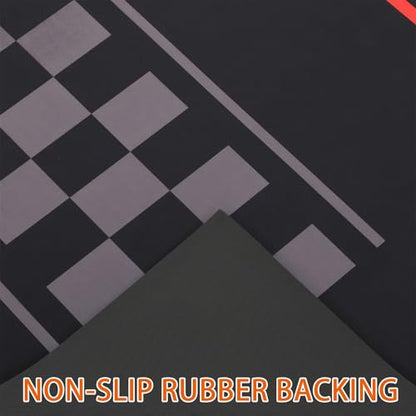 Drydiet Motorcycle Mat Garage Floor Rug Washable Parking Mats for Garage Floors Non Slip Oil Absorbent Pad Rubber Backing Layer Protects Floor(Track Style,78 x 31 Inch) - size: 78 X 31 Inch, style: Track Style