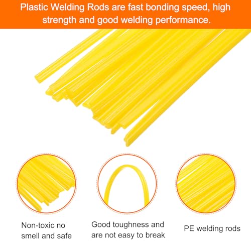 MECCANIXITY 20pcs 13 Inch Plastic Welding Rods PE Welding Strips Welder Rods for Plastic Welder,Car Bumper, Kayak Repair, Yellow - color: Yellow, size: 13 Inch