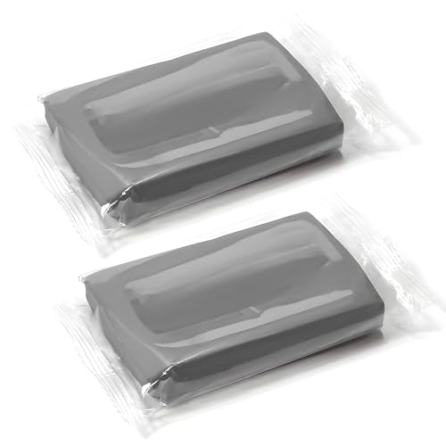 2 PCS Car Clay Bar, Damage Free Auto Cleaning Clay with Washing & Adsorption Capacity, Premium Grade Magic Wash Bar No Scratch Detailing Cleaner Kit for SUV RV Truck (Gray) - color: Gray, size: 2 PCS