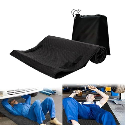 60''x28'' Mechanic Mat for Ground Rolling Mat with Storge Bag, Zero Ground Clearance Mechanic Creeper Mat for Working on Uneven Surfaces