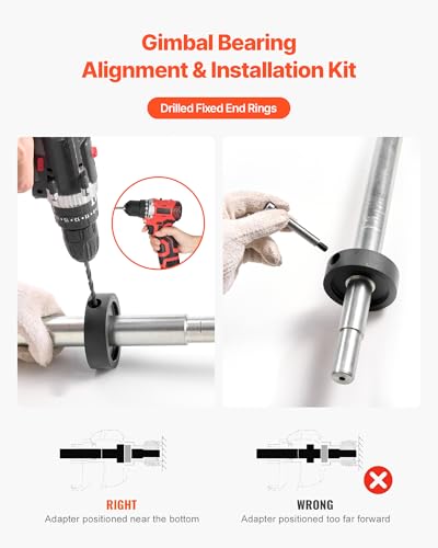 VEVOR Mercruiser Alpha Bravo Alignment Gimbal Bearing Puller Set Bellow Expander Tools - color: Alignment Gimbal Bearing Puller Set