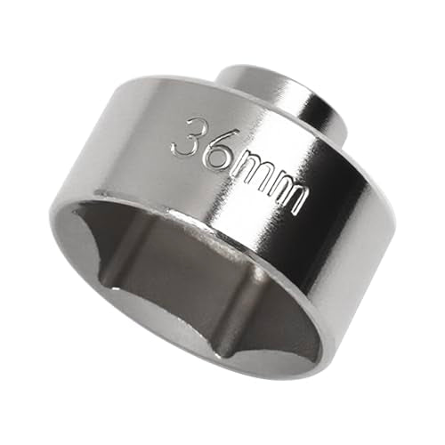 36mm Oil Filter Socket Wrench: 6-Point Design, 1/2 Inch & 3/8" Drive, Axle Nut/Oil Filter Removal Tool, Low Profile for Efficient Tight-Area Removal, Fits VW/Mercedes/Ford/Nissan/Dodge/Hyundai/GM - size: 36MM