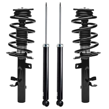 Detroit Axle - 4pc Struts Shock Absorbers Kit for 14-19 Ford Escape, 2 Front Struts w/Coil Spring 2 Rear Shocks Absorbers 2014 2015 2016 2017 2018 2019 Replacement Suspension - size: 4AQ47027/Shock Kit