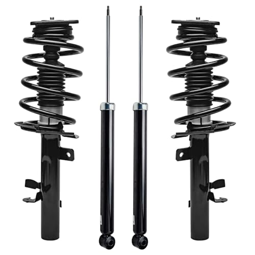 Detroit Axle - 4pc Struts Shock Absorbers Kit for 14-19 Ford Escape, 2 Front Struts w/Coil Spring 2 Rear Shocks Absorbers 2014 2015 2016 2017 2018 2019 Replacement Suspension - size: 4AQ47027/Shock Kit