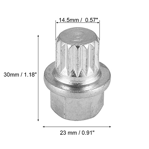X AUTOHAUX 4/15PT Car Wheel Lock Lug Nut Anti Theft Wheel Lock Nut Screw Removal Key for VW for Audi - size: 4/15PT