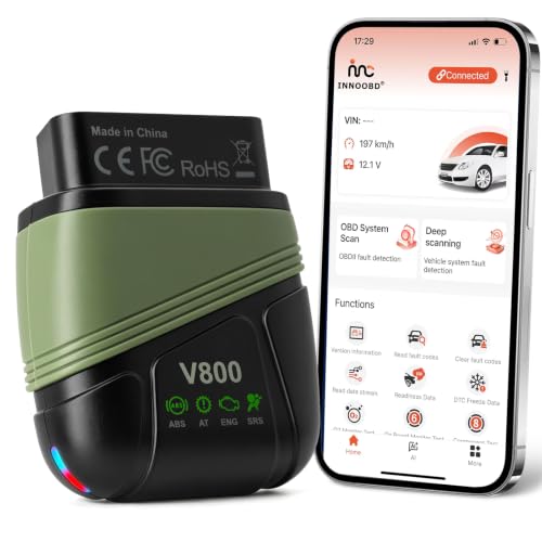 OBD2 Scanner Bluetooth Car Diagnostic Tool with 2026 AI Assistant | Bluetooth 5.1 for iphone/Android, No Subscription, ENG/AT/ABS/SRS Full System Code Reader, Vehicles 1996+ from 44 Brands