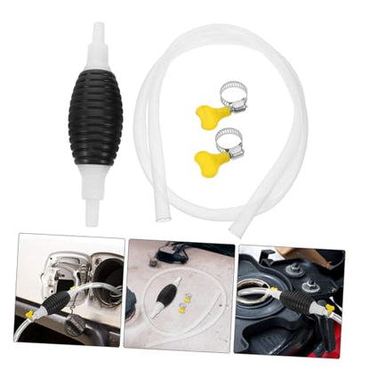 Sosoport 1Set Gas Siphon Hand Pump with Hose Kit Portable Liquid Sucker Pump for Efficient Fuel Transfer Convenient Manual Operation for Home and Automotive Use