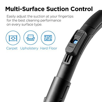 Eureka WhirlWind Bagless Canister 2.5L Vacuum Cleaner, Lightweight Vac for Carpets and Hard Floors, NEN110A, Blue - color: Blue